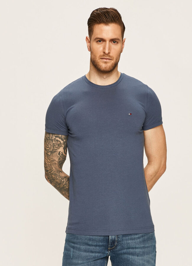 Tommy Hilfiger - T-shirt stalowy niebieski MW0MW10800