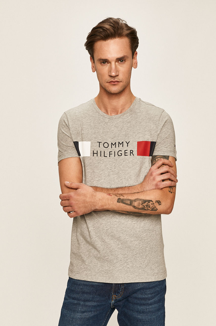 Tommy Hilfiger - T-shirt szary MW0MW13330
