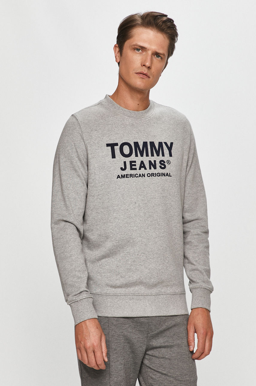 Tommy Jeans - Bluza bawełniana szary DM0DM08405