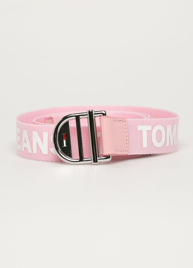 Tommy Jeans - Pasek pastelowy różowy AW0AW09111