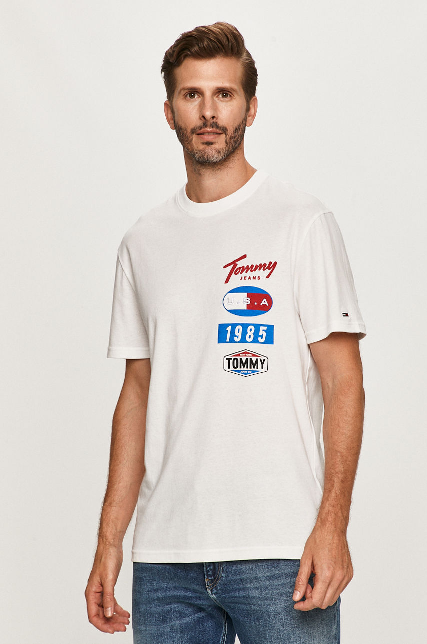 Tommy Jeans - T-shirt biały DM0DM08300