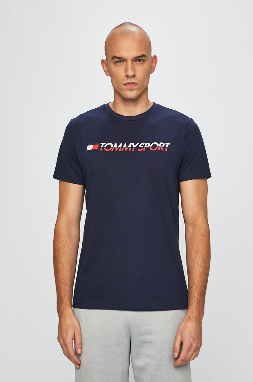 Tommy Sport - T-shirt granatowy S20S200051