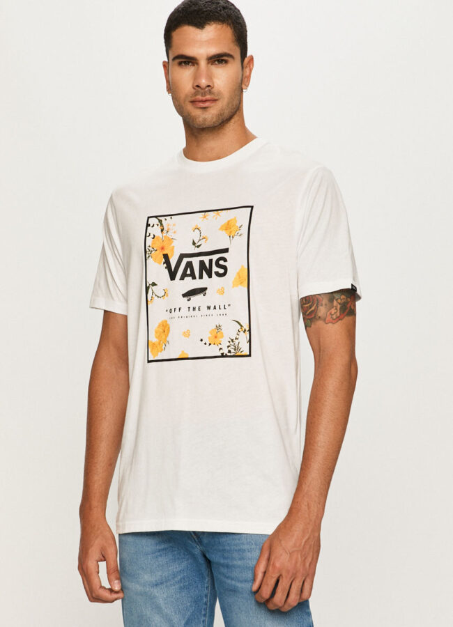 Vans - T-shirt biały VN0A312SZJR1