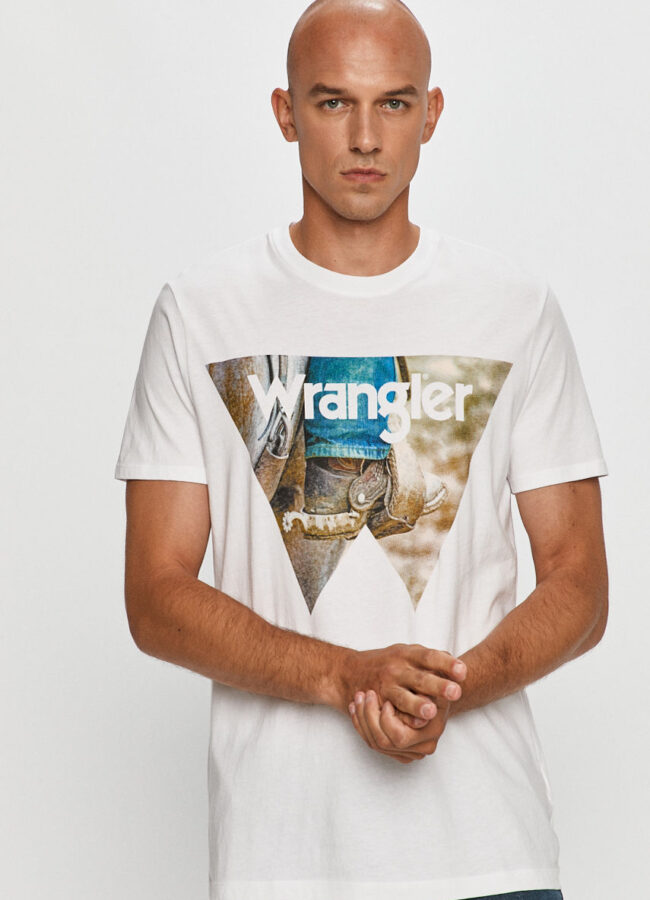 Wrangler - T-shirt biały W7G7FK989