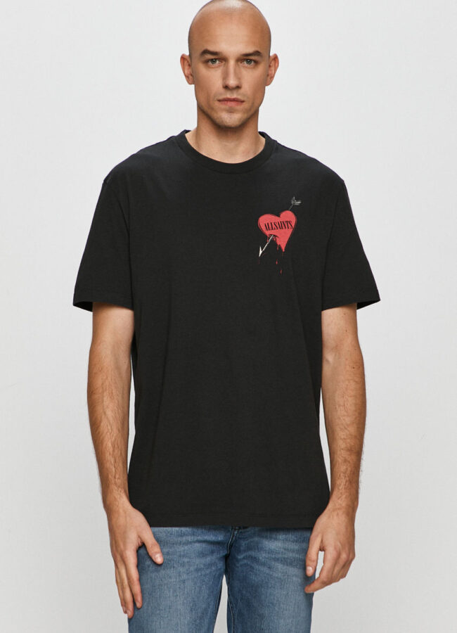 AllSaints - T-shirt czarny MG018T