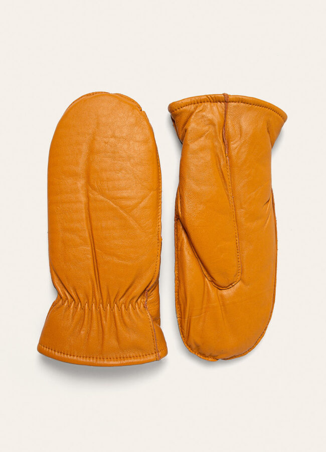 Answear - Rękawiczki skórzane żółty WA19.RED005