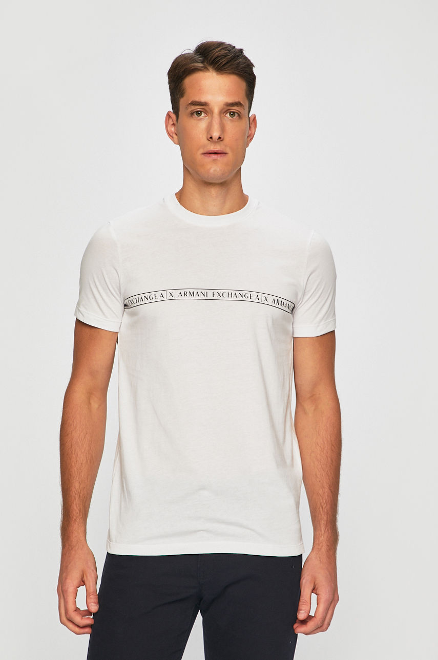 Armani Exchange - T-shirt biały 8NZT87.Z8H4Z