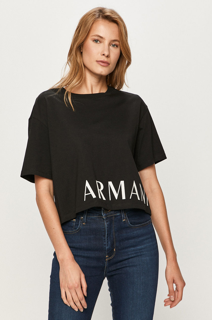Armani Exchange - T-shirt czarny 6HYTFS.YJX5Z