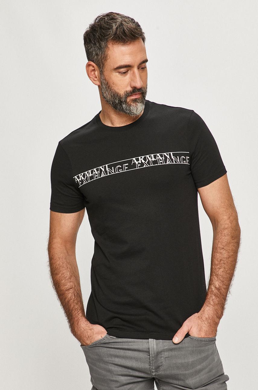 Armani Exchange - T-shirt czarny 6HZTFC.ZJBVZ