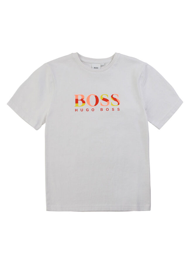 Boss - T-shirt dziecięcy 116-152 cm biały J25E64