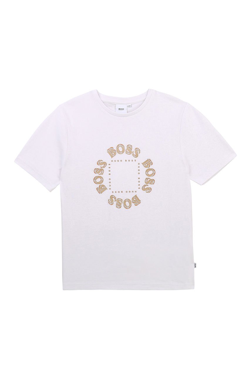 Boss - T-shirt dziecięcy biały J25G93.114.150