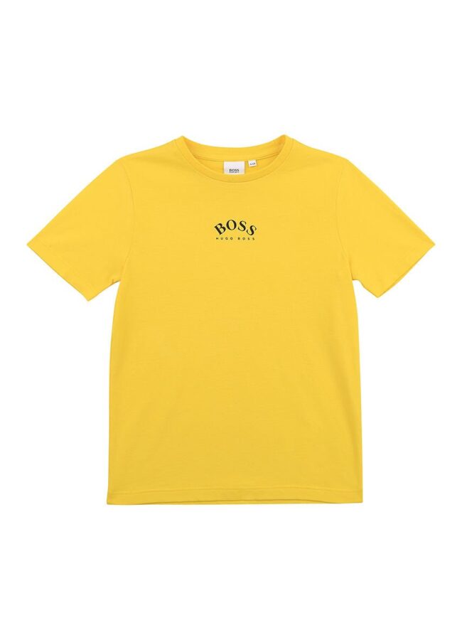 Boss - T-shirt dziecięcy żółty J25G99.102.108