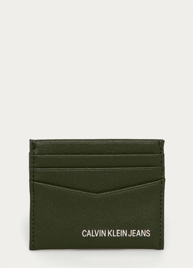Calvin Klein Jeans - Portfel skórzany ciemny zielony K50K506180