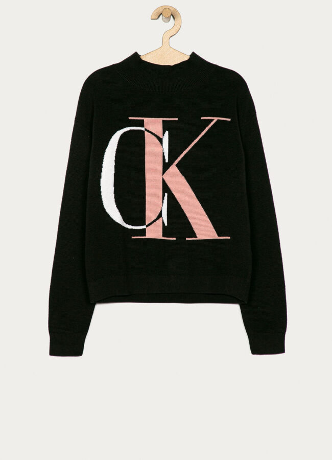 Calvin Klein Jeans - Sweter dziecięcy 140-176 cm czarny IG0IG00678