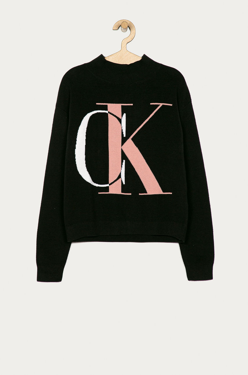 Calvin Klein Jeans - Sweter dziecięcy 140-176 cm czarny IG0IG00678