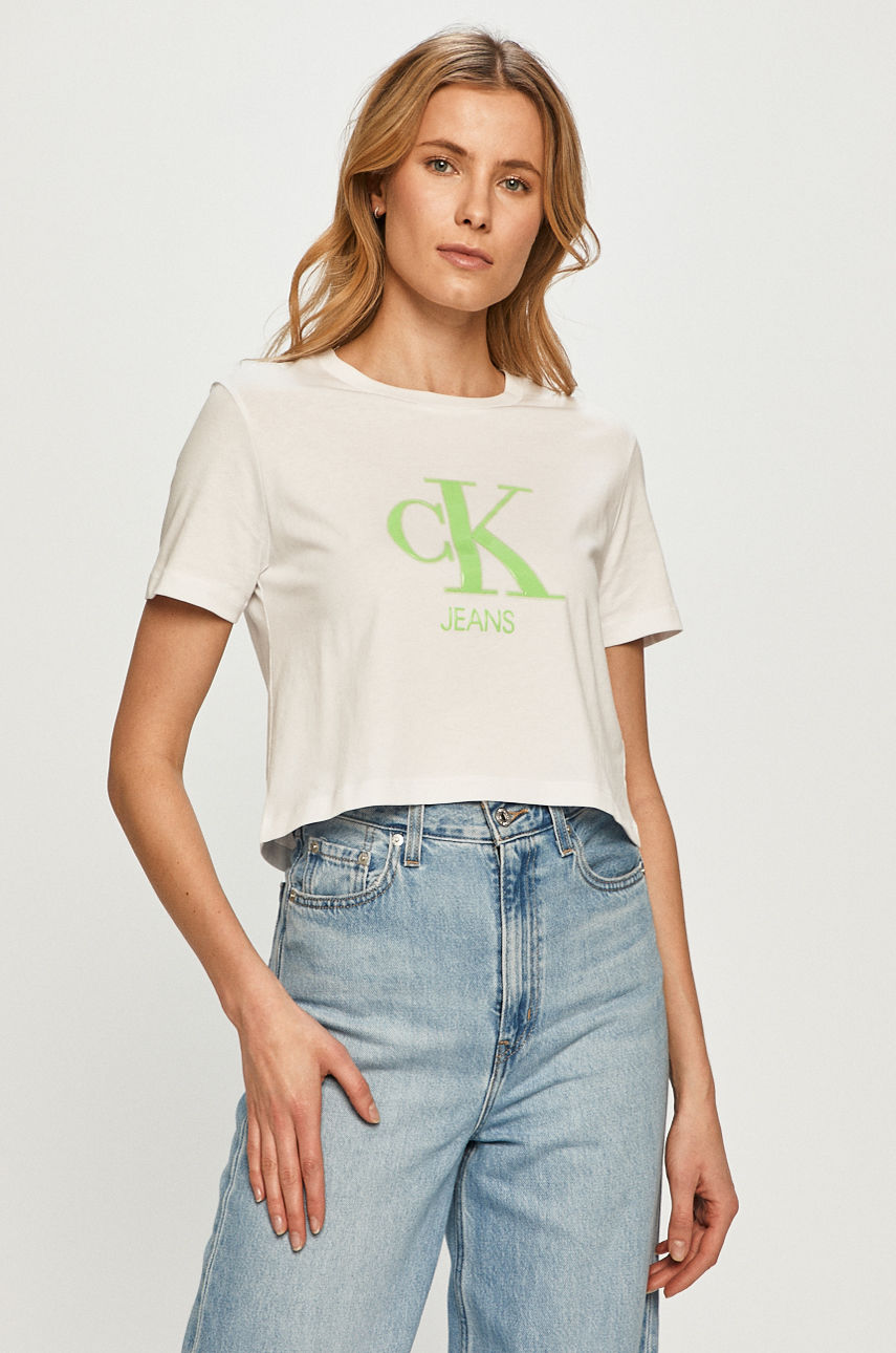 Calvin Klein Jeans - T-shirt biały J20J215312.4891