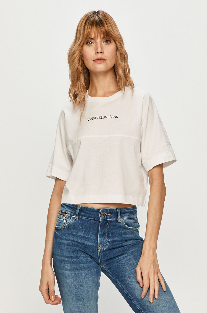Calvin Klein Jeans - T-shirt biały J20J215313.4891