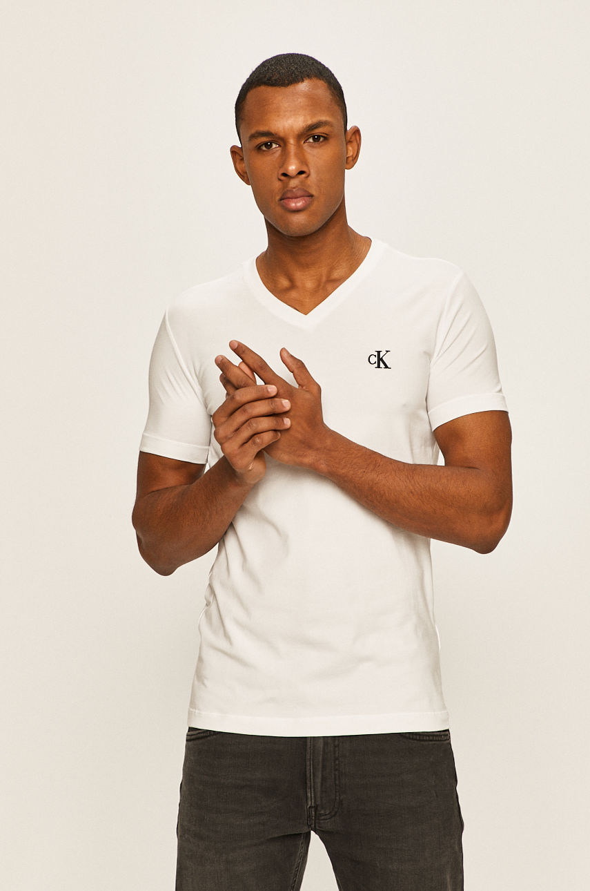 Calvin Klein Jeans - T-shirt biały J30J314998
