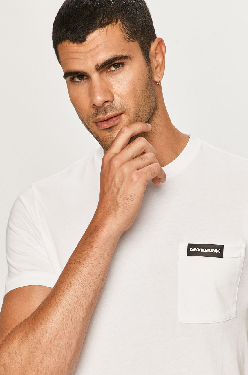 Calvin Klein Jeans - T-shirt biały J30J315613