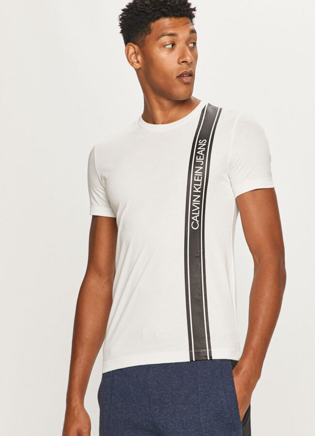 Calvin Klein Jeans - T-shirt biały J30J315737