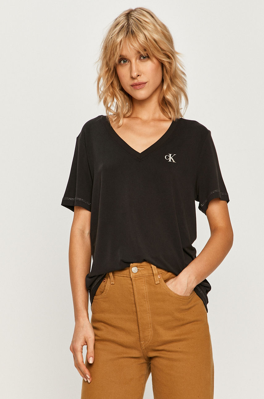 Calvin Klein Jeans - T-shirt czarny J20J214223