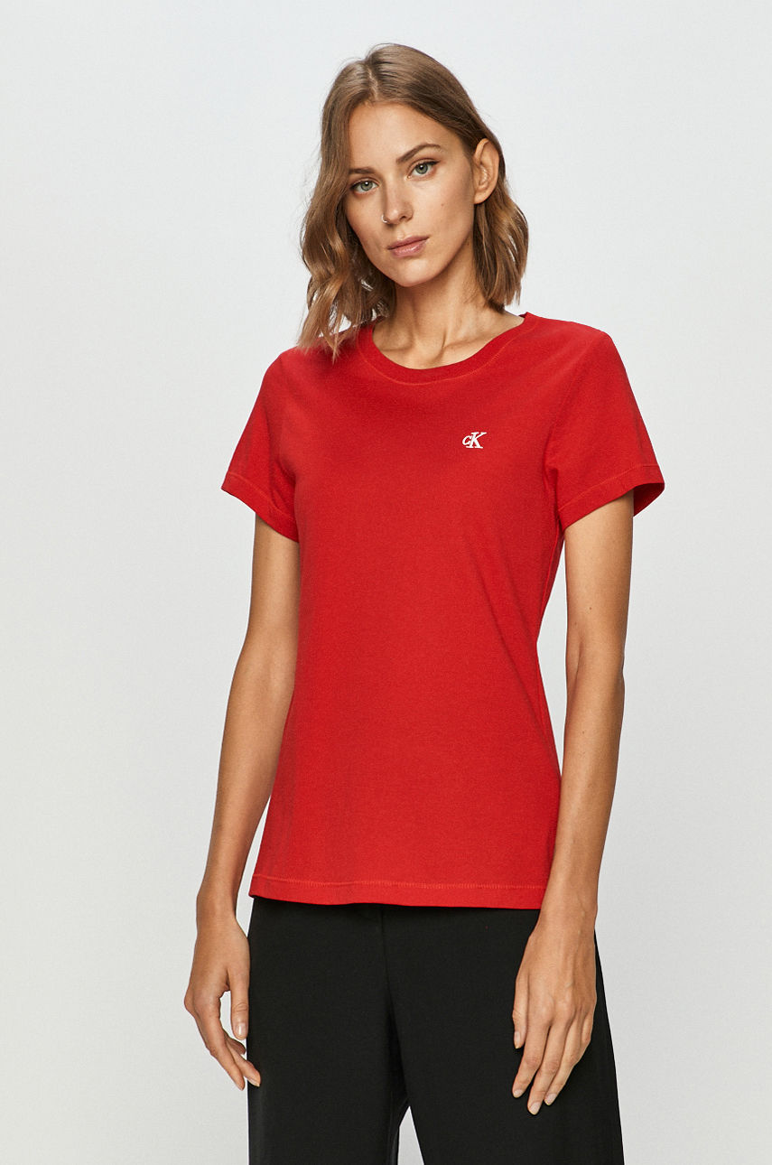 Calvin Klein Jeans - T-shirt czerwony J20J212883