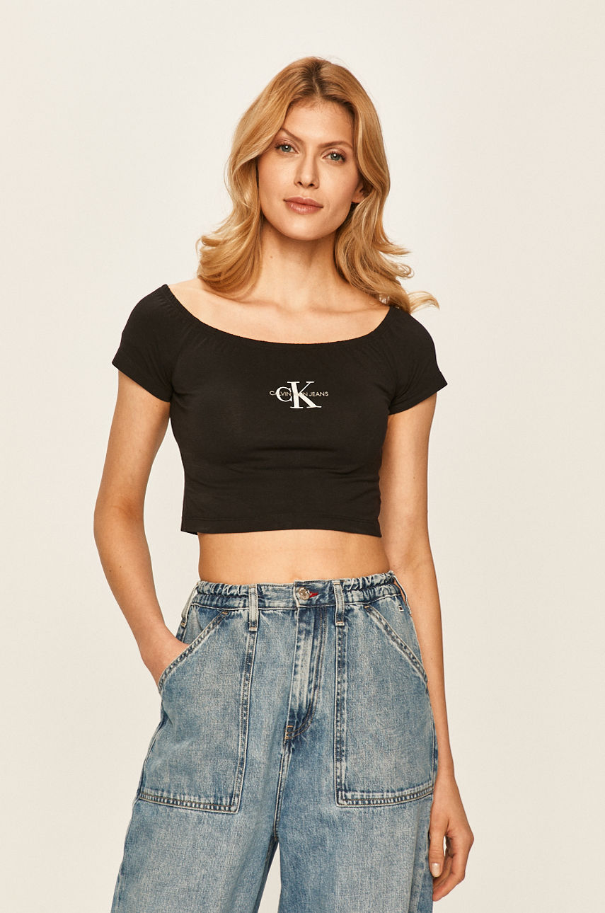 Calvin Klein Jeans - Top czarny J20J214382