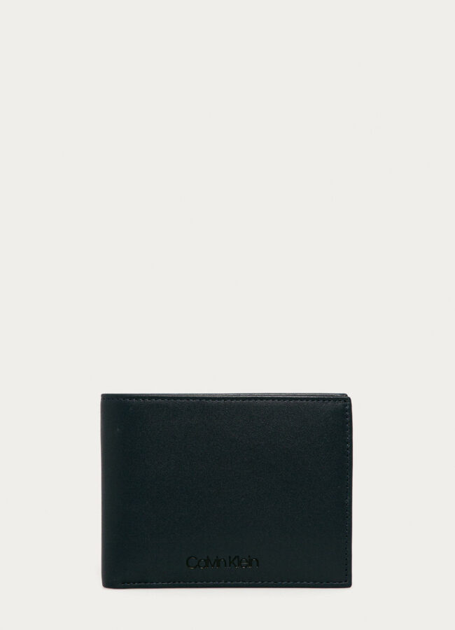 Calvin Klein - Portfel skórzany granatowy K50K505703