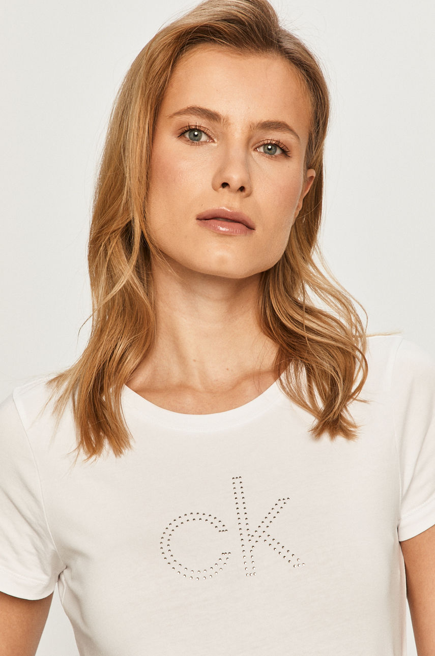Calvin Klein - T-shirt biały K20K202155
