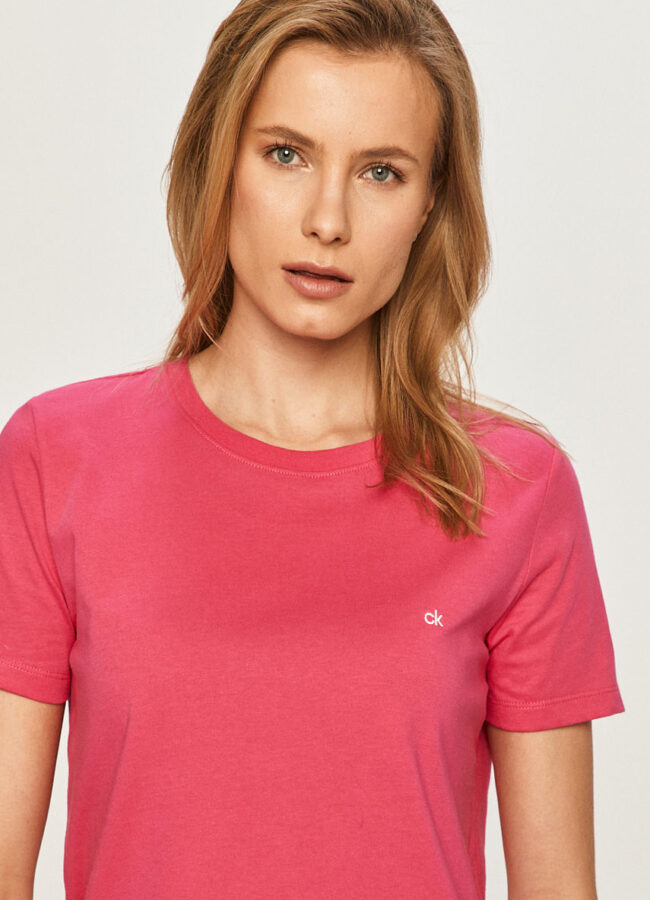 Calvin Klein - T-shirt ostry różowy K20K202132