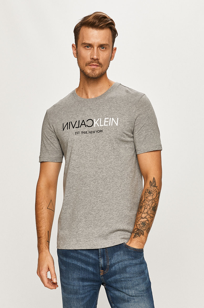 Calvin Klein - T-shirt szary K10K106402
