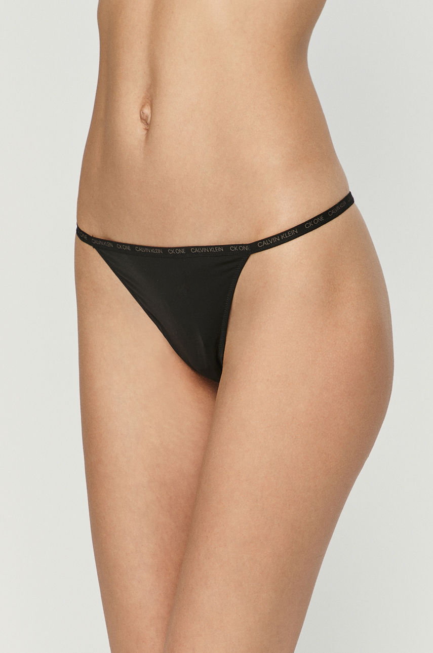 Calvin Klein Underwear - Stringi (2-pack) czarny 000QD3807E