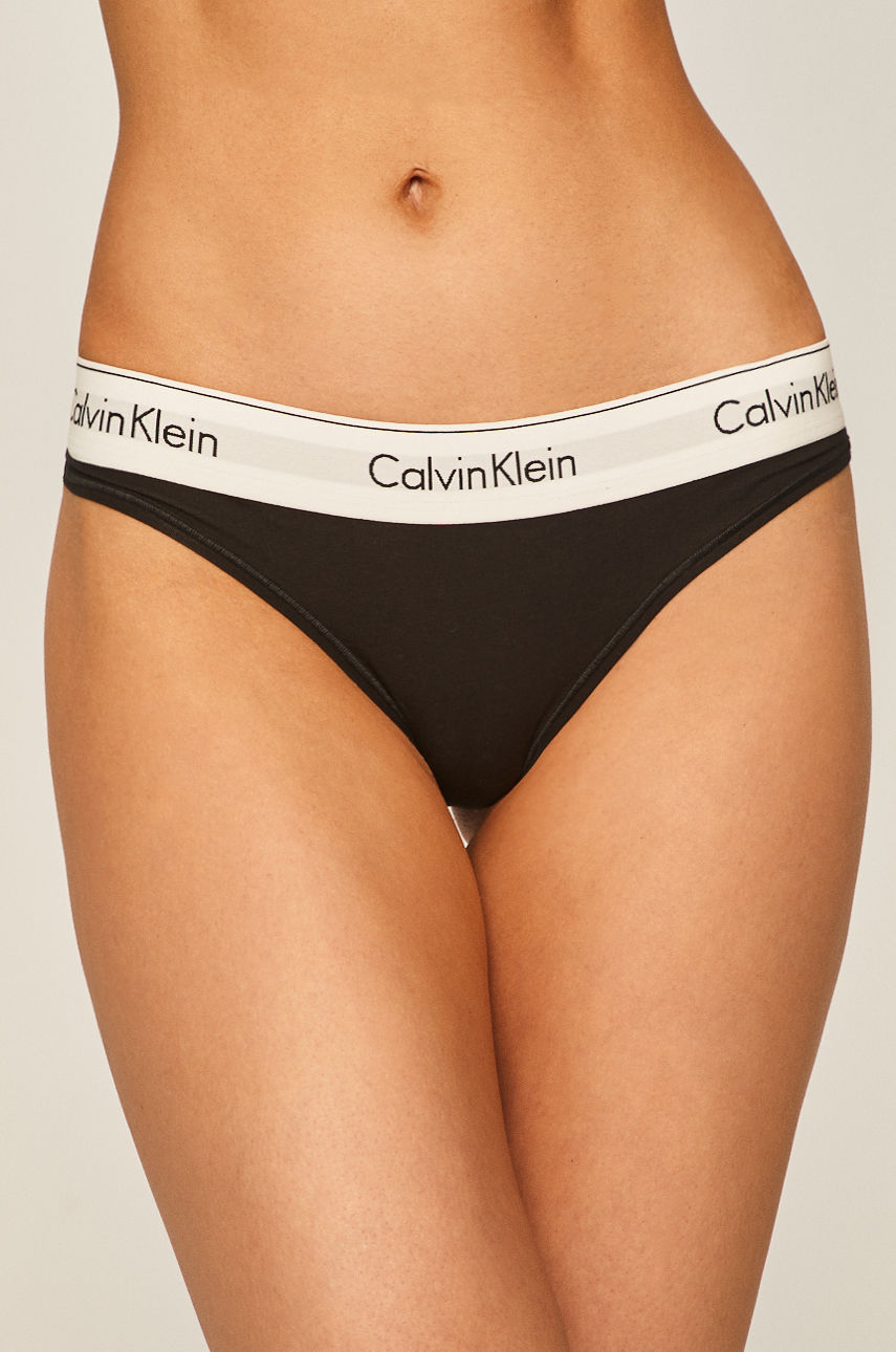 Calvin Klein Underwear - Stringi grafitowy 0000F3786E