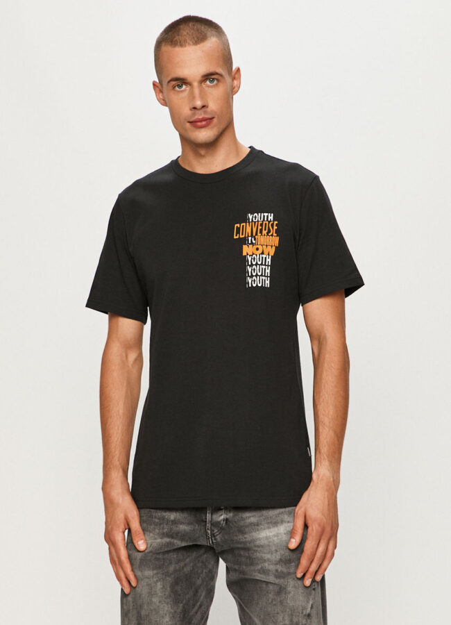 Converse - T-shirt czarny 10019928.A02
