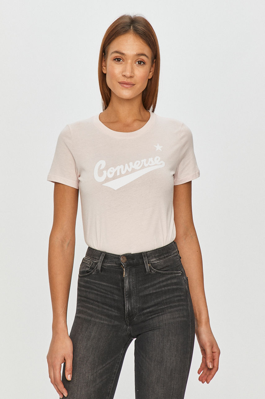 Converse - T-shirt różowy 10018268.A06