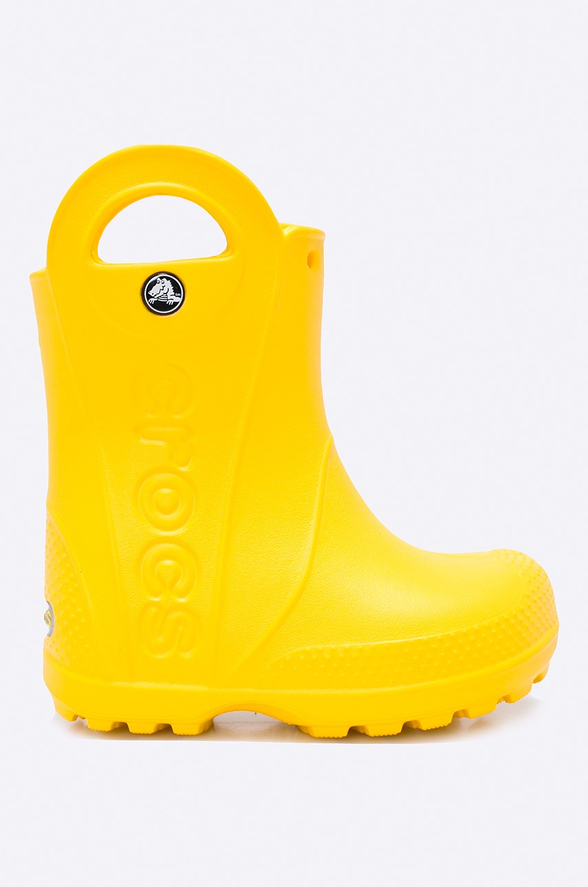 Crocs - Kalosze dziecięce Handle Rain żółty 12803.YELLOW