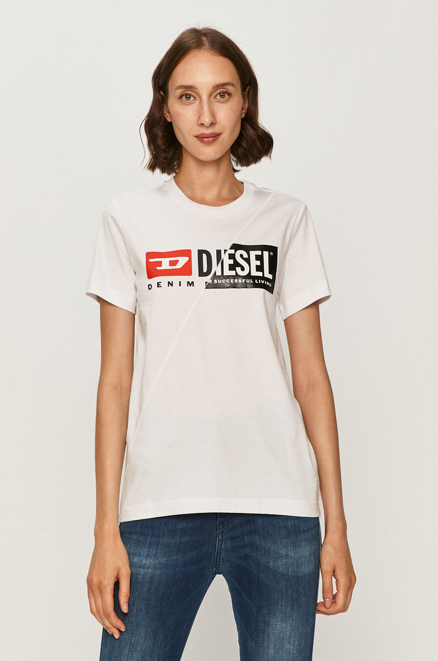 Diesel - T-shirt biały A00312.0091A