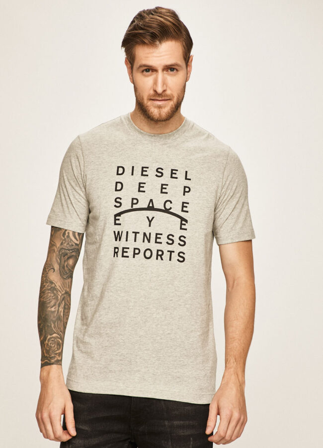 Diesel - T-shirt szary 00S4EL.0091A