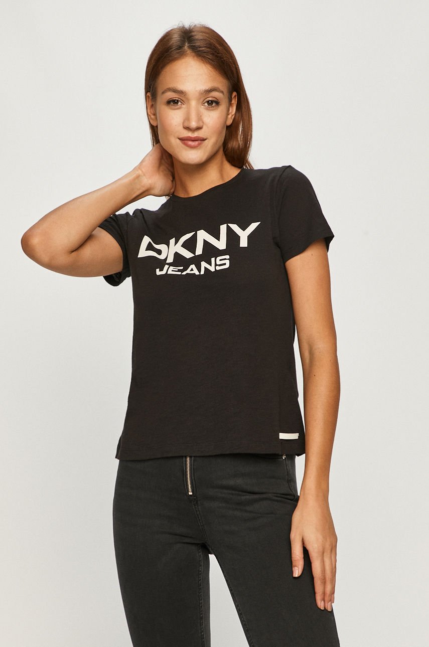 Dkny - T-shirt czarny E03BKCNA