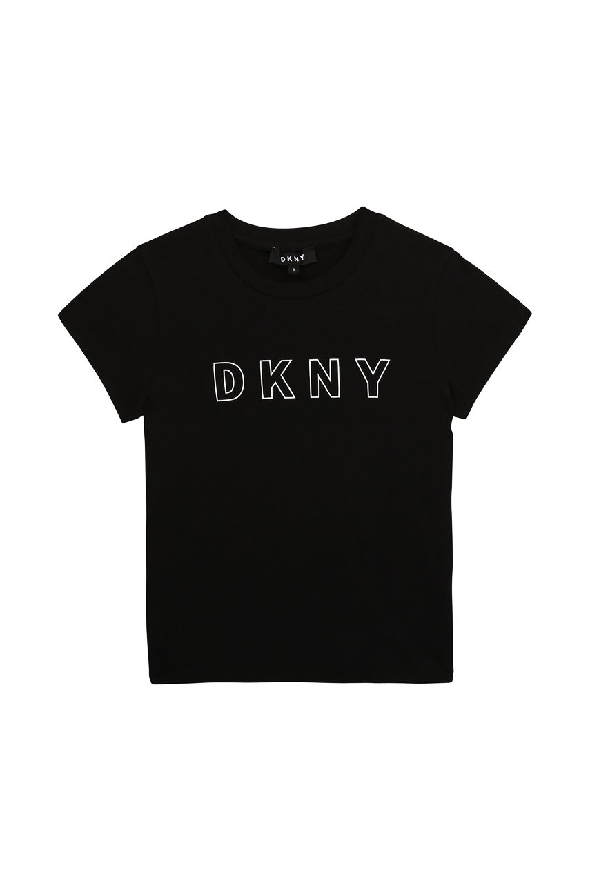 Dkny - T-shirt dziecięcy 114-150 cm czarny D35R23.114.150