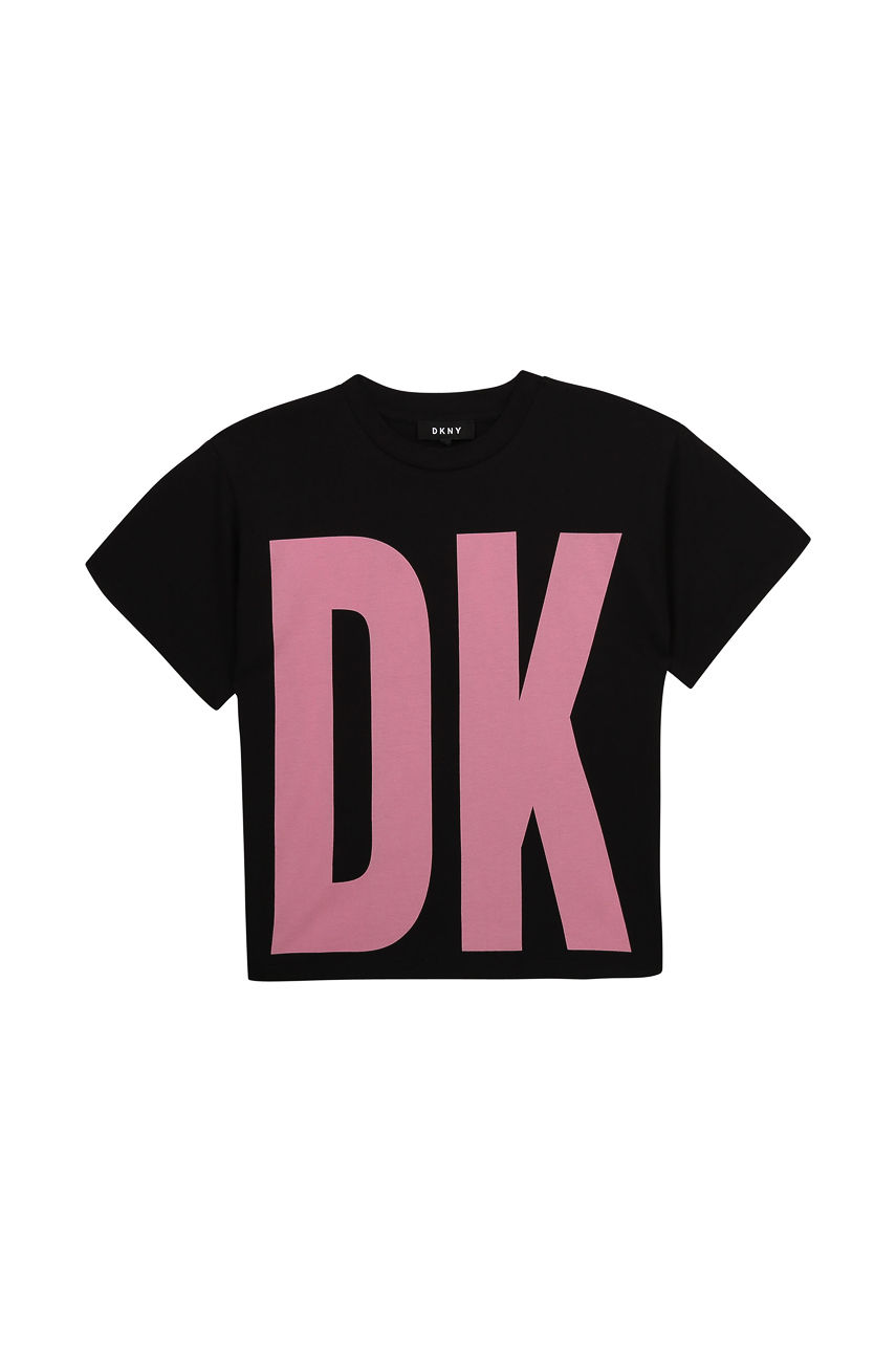 Dkny - T-shirt dziecięcy 156-162 cm czarny D35R32.156.162