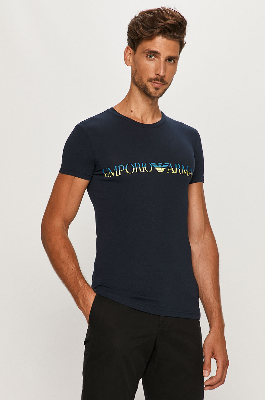 Emporio Armani - T-shirt granatowy 111035.0P516
