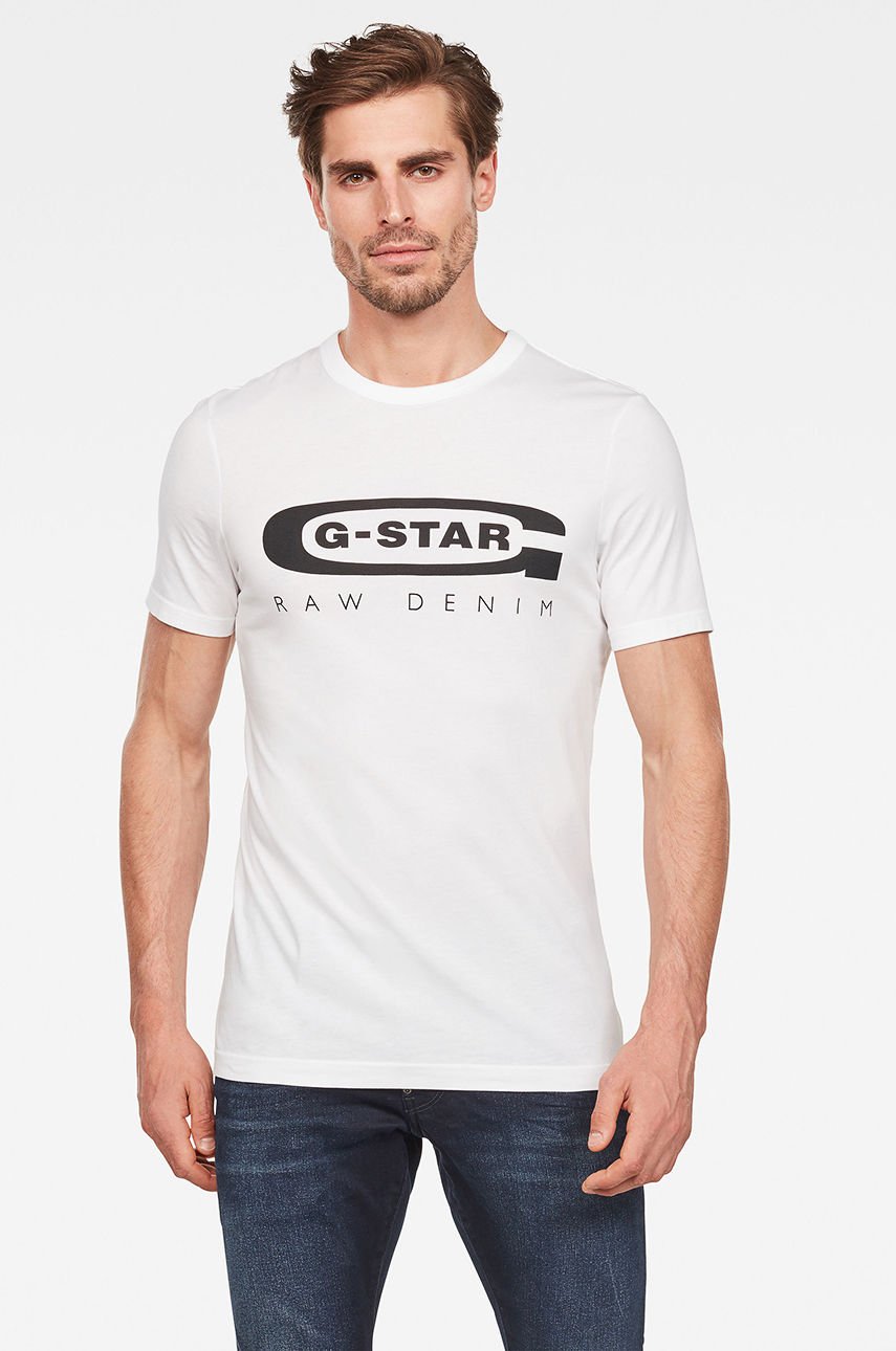 G-Star Raw - T-shirt biały D15104.336.110
