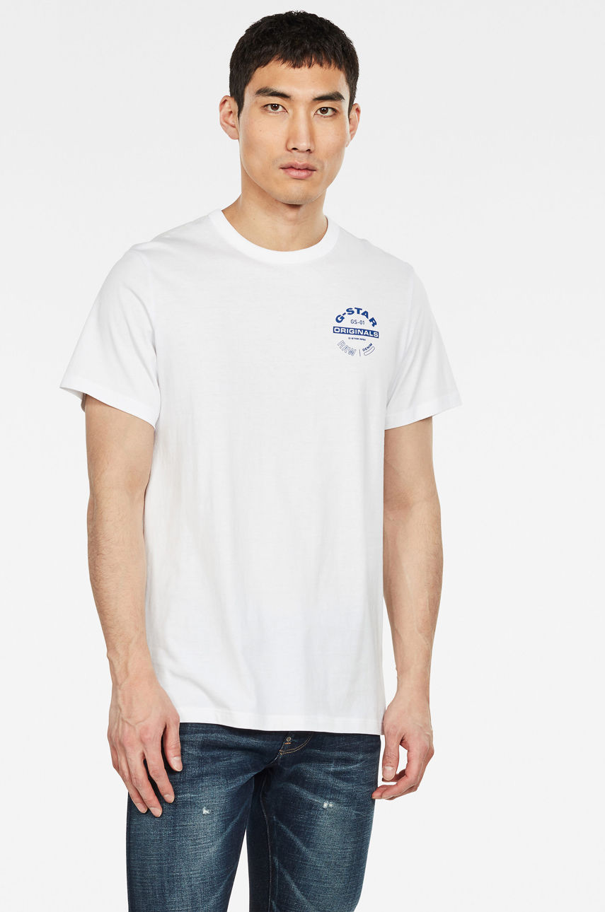 G-Star Raw - T-shirt biały D16377.336