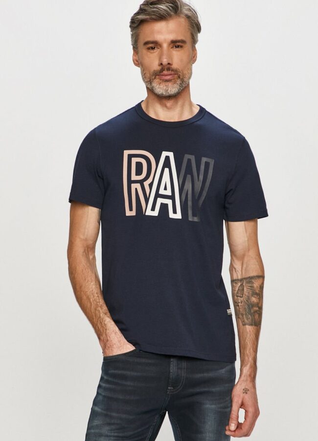 G-Star Raw - T-shirt granatowy D19216.336