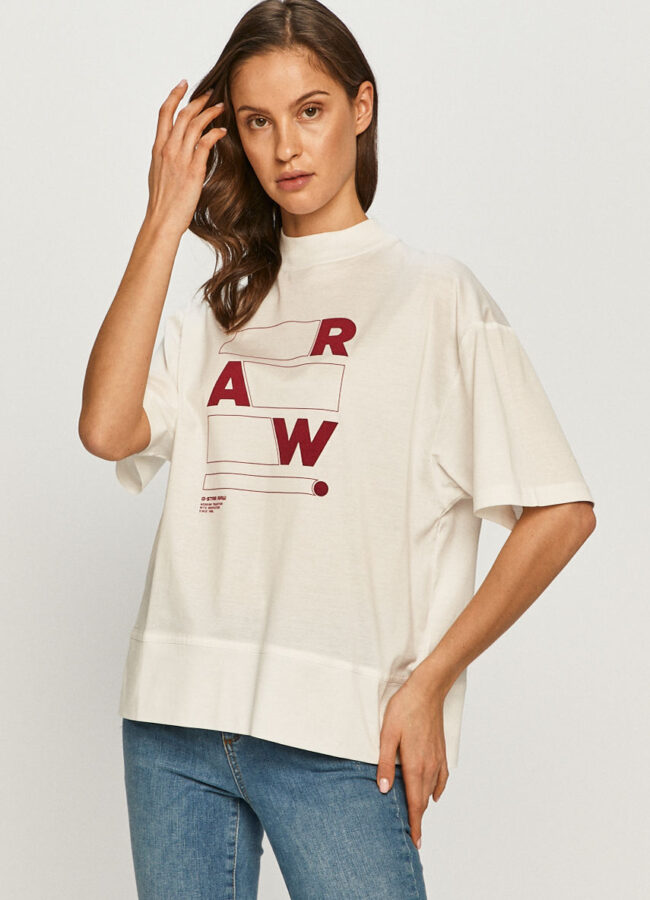 G-Star Raw - T-shirt kremowy D18541.C539.111
