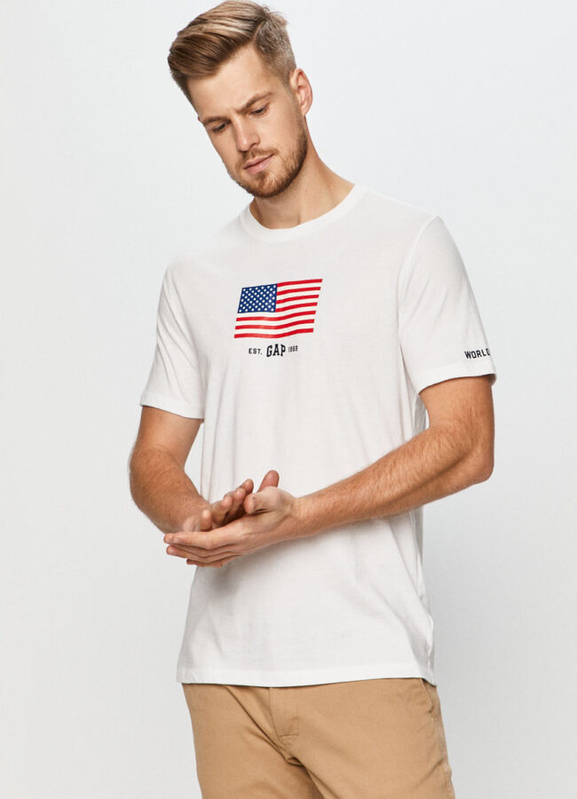 GAP - T-shirt biały 540430