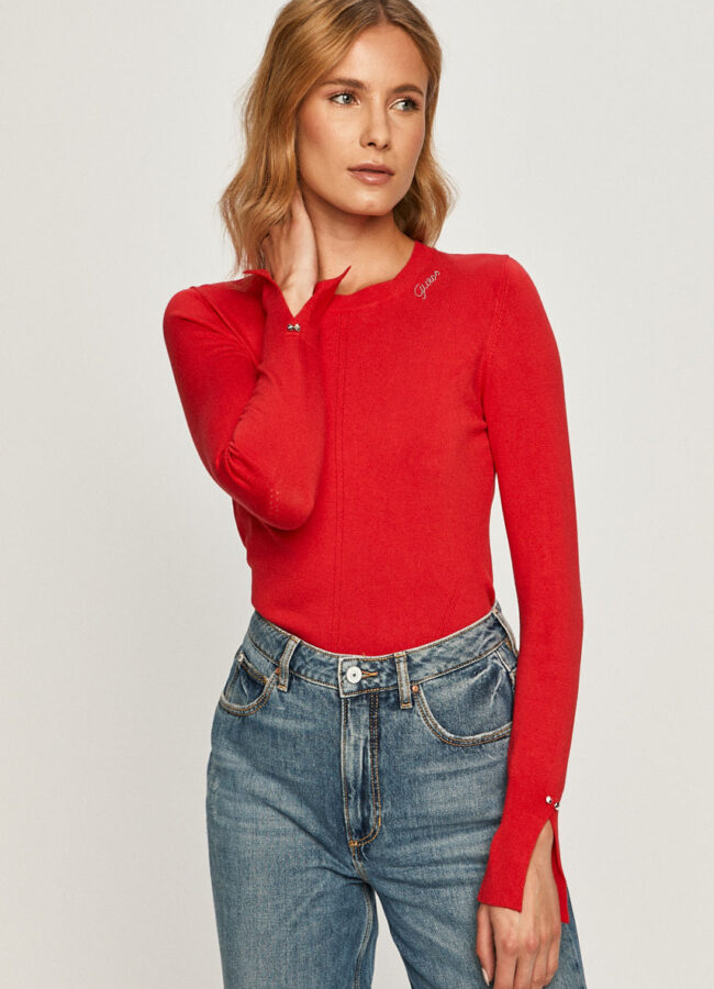 Guess Jeans - Sweter czerwony W0BR1P.Z2NQ0