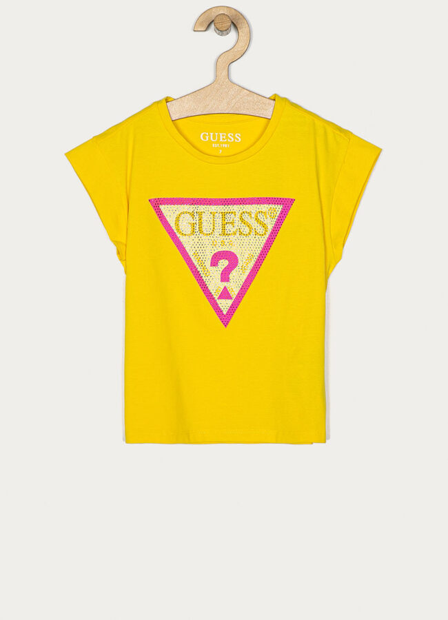 Guess - T-shirt dziecięcy 116-175 cm żółty J1RI26.K6YW1