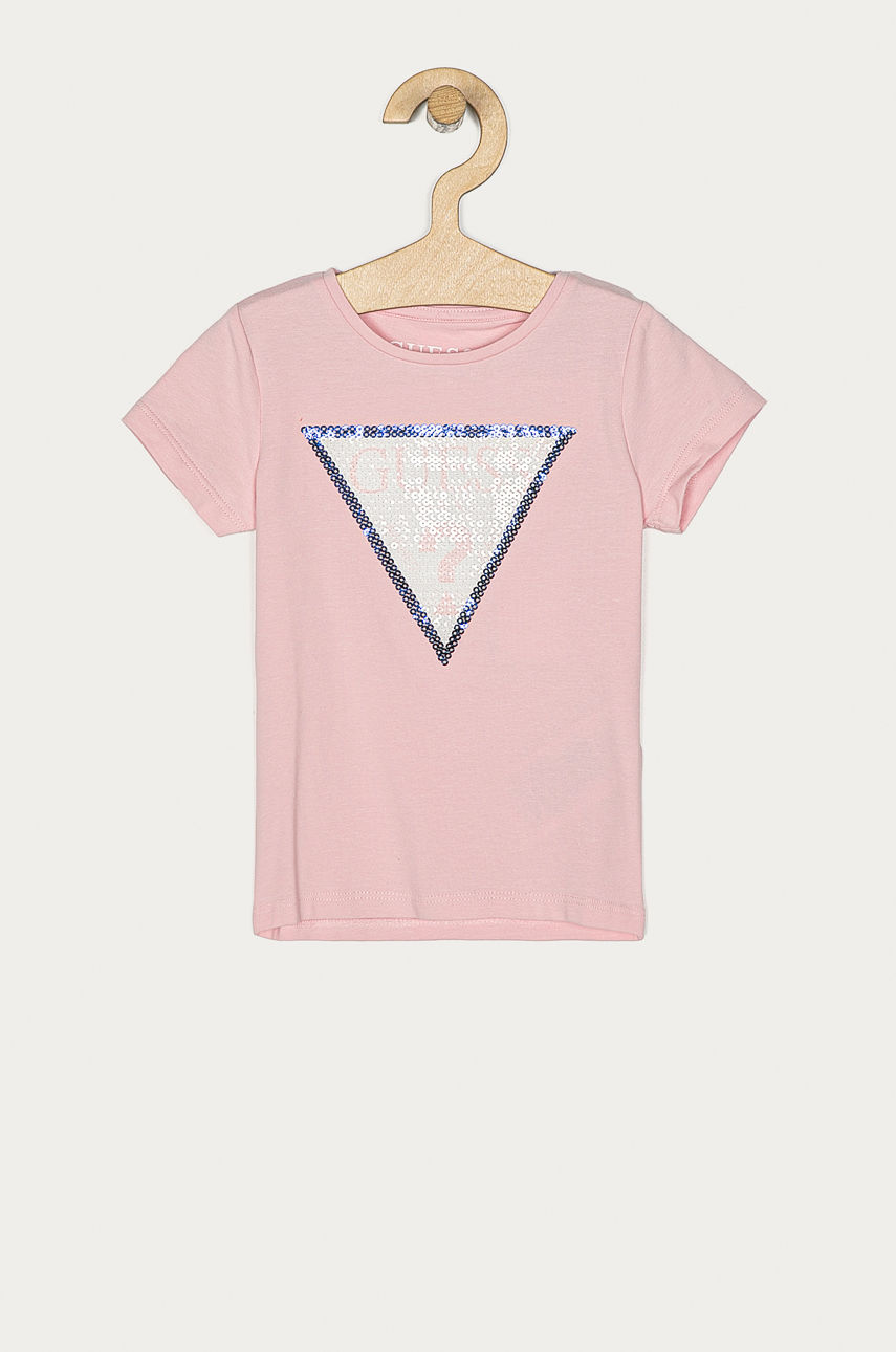Guess - T-shirt dziecięcy 92-122 cm różowy K1RI19.K6YW1